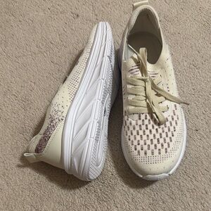 Stylish Cream and Purple Women's Sneakers J / Slides Harley knit sneaker